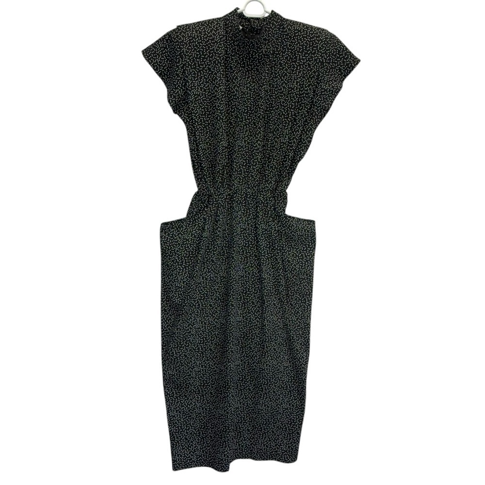 Vintage Scarlett Black and White Polka Dot Midi Dress
Size 3/4